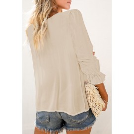 Apriot Bohemian Bubble Sleeve Eyelet Blouse Apriot Bohemian Bubble Sleeve Eyelet Blouse